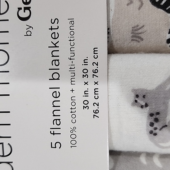 Flannel receiving blankets 5 pack - Picture 4 of 5